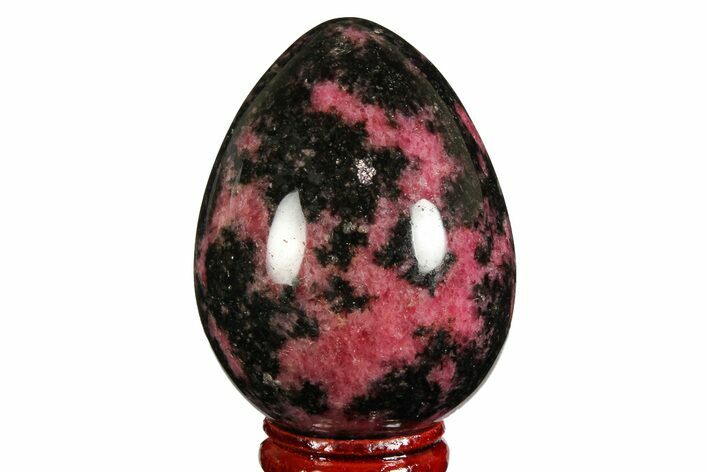 Polished Rhodonite Egg - Madagascar #172487